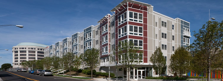 James Hardie Commercial Siding Projesct in Stamford, CT. www.snehomeworks.com roofing & siding contractors